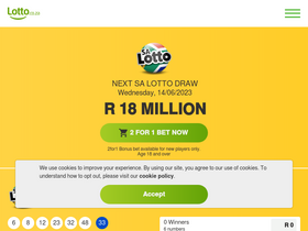 'lotto.co.za' screenshot