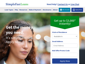 'simplefastloans.com' screenshot