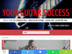 'yourguitarsuccess.com' screenshot