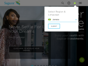 'sagicorjamaica.com' screenshot