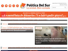 'politicadelsur.com' screenshot