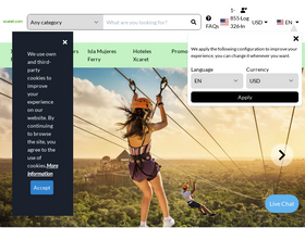 'xcaret.com' screenshot