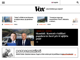 'voxnews.al' screenshot