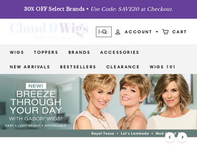 cloud9wigs.com homepage screenshot