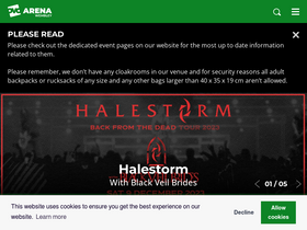 'ovoarena.co.uk' screenshot