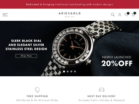 ariesgoldwatches.com homepage screenshot