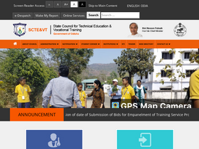 'sctevtodisha.nic.in' screenshot