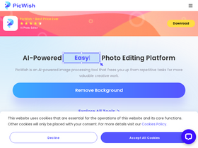 'picwish.com' screenshot