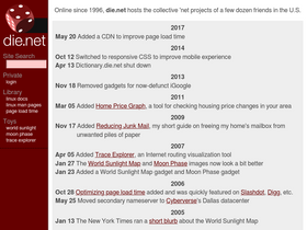 'die.net' screenshot
