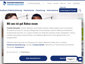 'bewerbung.fhwn.ac.at' screenshot