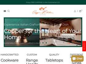 Copper Kitchen Store website screenshot