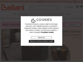 'beliani.cz' screenshot