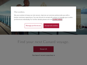 'cunard.com' screenshot
