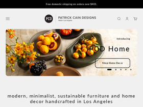 patrickcaindesign.com homepage screenshot
