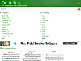 'cantorion.org' screenshot