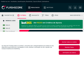 'flashscore.com.br' screenshot