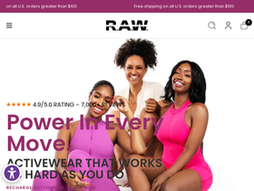 Recharge Active Wear website screenshot