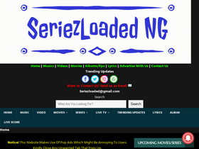 'seriezloaded.com.ng' screenshot