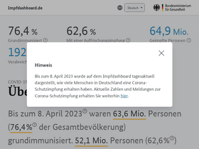 'impfdashboard.de' screenshot