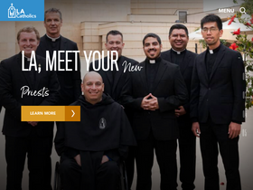 'lacatholics.org' screenshot