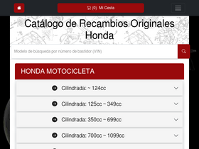 'bike-parts-honda.es' screenshot