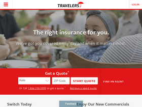 'businessregistration.travelers.com' screenshot