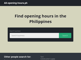 'all-opening-hours.ph' screenshot