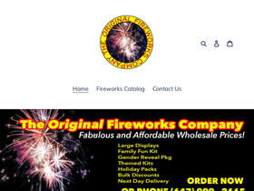 theoriginalfireworkscompany.com homepage screenshot