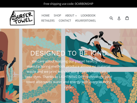 surfertowel.com homepage screenshot