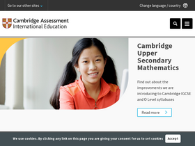 'cambridgeinternational.org' screenshot