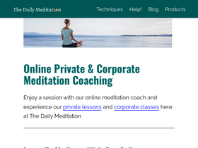 'thedailymeditation.com' screenshot