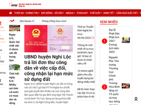 'truyenhinhnghean.vn' screenshot