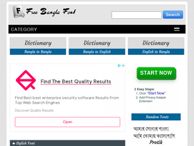 'freebanglafont.com' screenshot