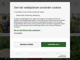 'sarabackmo.se' screenshot