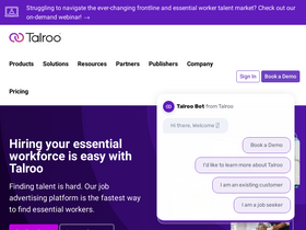'talroo.com' screenshot