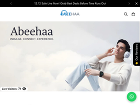 abeehaa.com homepage screenshot