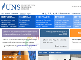 'muestradecarreras.uns.edu.ar' screenshot