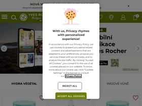 'yves-rocher.cz' screenshot