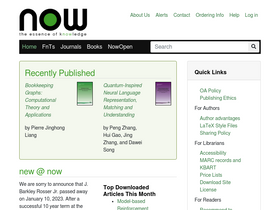 'nowpublishers.com' screenshot