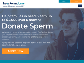 'beaspermdonor.com' screenshot