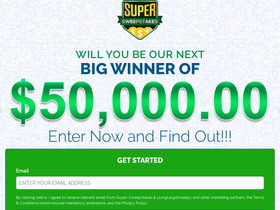 'super-sweepstakes.com' screenshot