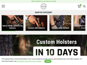 'falcoholsters.com' screenshot
