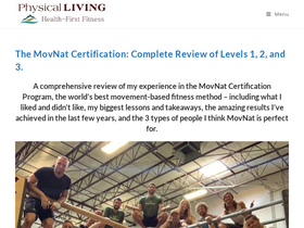 'physicalliving.com' screenshot