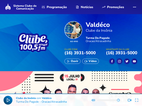 'clubefm.com.br' screenshot