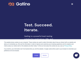 'gatling.io' screenshot