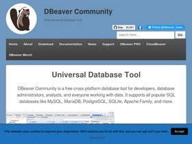 'dbeaver.io' screenshot