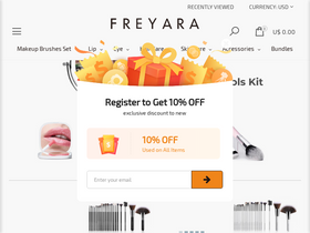 'freyara.com' screenshot