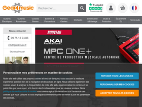 'gear4music.fr' screenshot