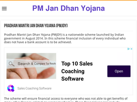 'pmjandhanyojana.co.in' screenshot