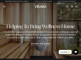 Vikara Saunas website screenshot